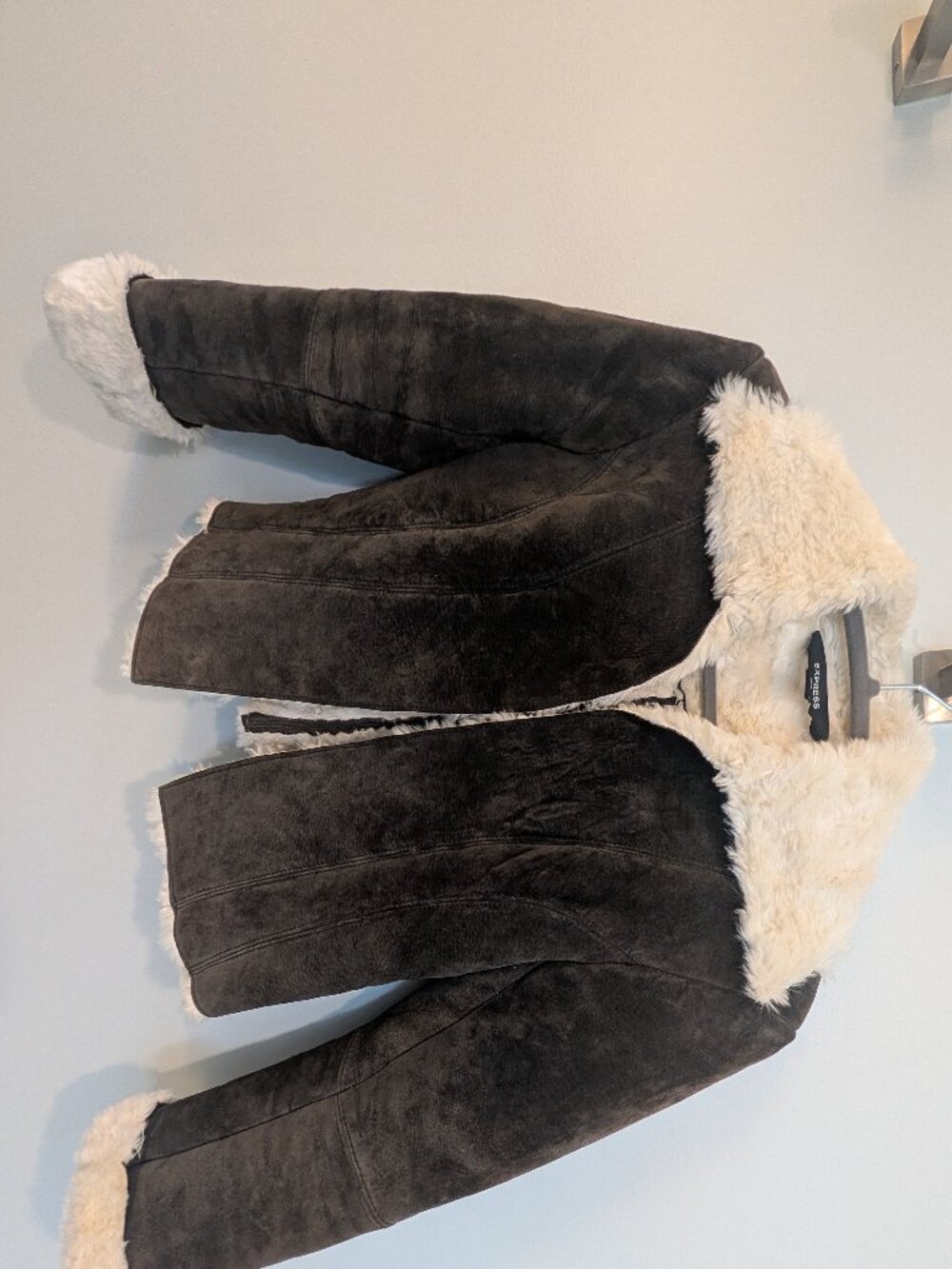 Vintage Inspired Express genuine Leather Shearling Jacket